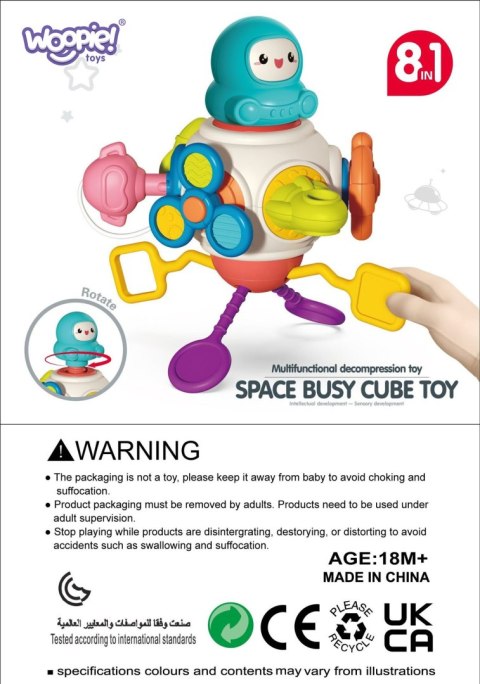 WOOPIE BABY Kostka Sześciościan Montessori Sensoryczna 8w1 WOOPIE BABY Kostka Sześciościan Montessori Sensoryczna 8w1