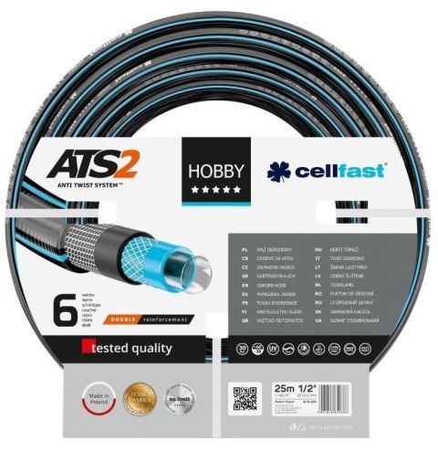 Wąż Ogrodowy HOBBY 6 ATS2 5/8" 50mb UV Cellfast Wąż Ogrodowy HOBBY 6 ATS2 5/8" 50mb UV Cellfast