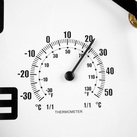 Zegar ścienny z termometrem i higrometrem biały 25 cm Zegar ścienny z termometrem i higrometrem biały 25 cm
