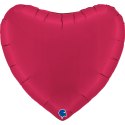 Balon Foliowy Czerwone Serce Satin Cherry 70 cm, Satynowe Grabo Grabo