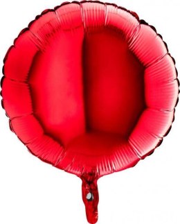 Balon Foliowy - Okrągły Czerwony 46 cm, Grabo Grabo