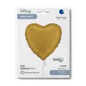 Balon Foliowy Serce Satynowe Złote, Satin Gold, 46 cm, Grabo Grabo