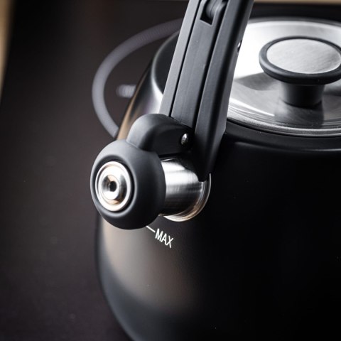 CZAJNIK STALOWY NA GAZ 2.5L INDUKCJA KLAUSBERG KB-7774 CZARNY MATOWY CZAJNIK STALOWY NA GAZ 2.5L INDUKCJA KLAUSBERG KB-7774 CZARNY MATOWY