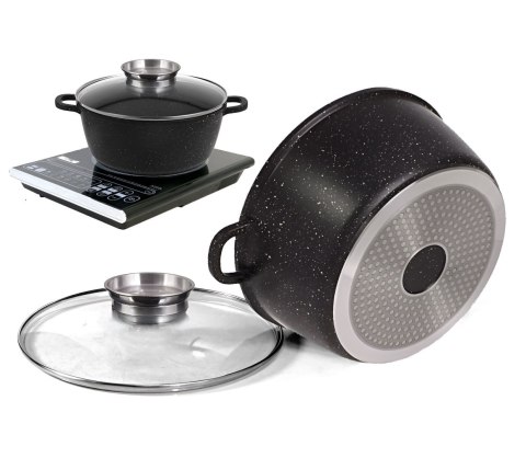 GARNEK Z POWŁOKĄ MARMUROWĄ 3.2L 22cm BRUNBESTE BB-1981 GARNEK Z POWŁOKĄ MARMUROWĄ 3.2L 22cm BRUNBESTE BB-1981