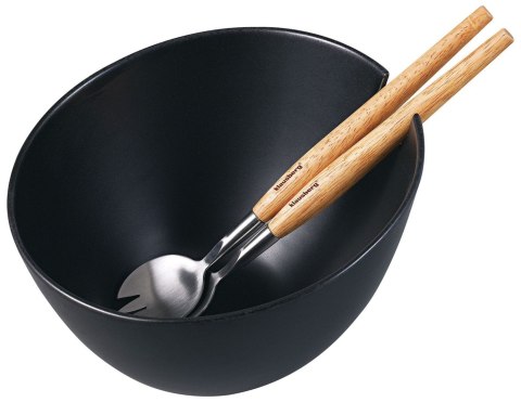 PORCELANOWA MISA 23cm DO SAŁATEK Z ŁYŻKAMI KLAUSBERG KB-7786 CZARNA PORCELANOWA MISA 23cm DO SAŁATEK Z ŁYŻKAMI KLAUSBERG KB-7786 CZARNA