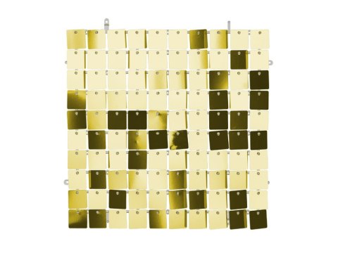 Panel cekinowy, kwadraty, cekiny, zimny złoty, 30x30cm, 1szt. Partydeco Panel cekinowy, kwadraty, cekiny, zimny złoty, 30x30cm, 1szt. Partydeco