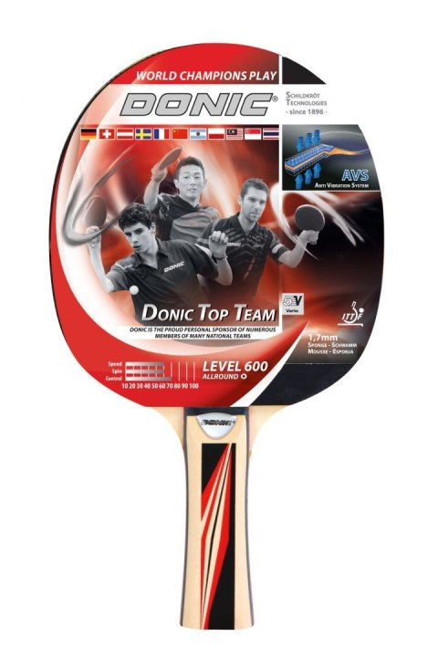 Rakietka do Tenisa Stołowego DONIC TOP TEAM 600 Rakietka do Tenisa Stołowego DONIC TOP TEAM 600