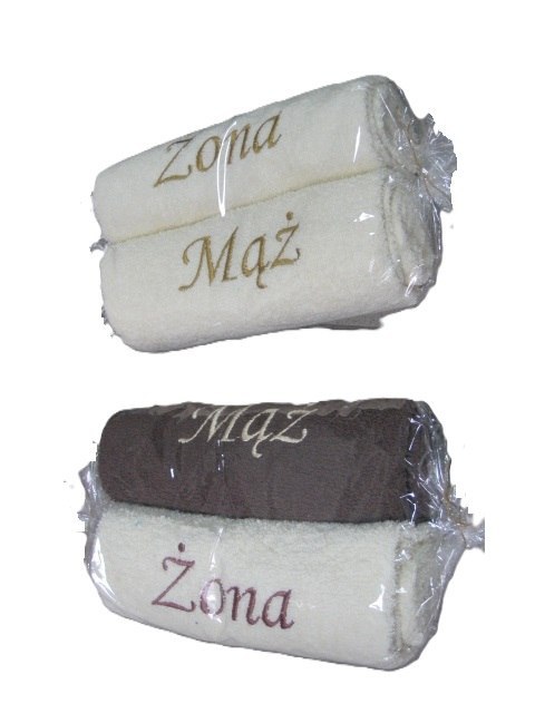 Ręczniki mąż/żona 2szt. 50x100cm Ręczniki mąż/żona 2szt. 50x100cm