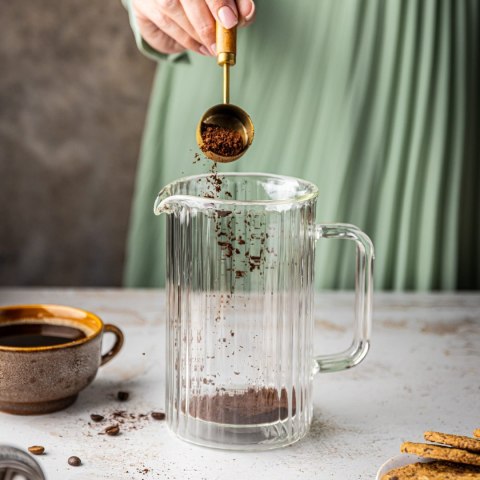 ZAPARZACZ DO KAWY HERBATY SZKLANY 1000ML FRENCH PRESS KLAUSBERG KB-7758 SREBRNY ZAPARZACZ DO KAWY HERBATY SZKLANY 1000ML FRENCH PRESS KLAUSBERG KB-7758 SREBRNY