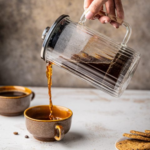 ZAPARZACZ DO KAWY HERBATY SZKLANY 1000ML FRENCH PRESS KLAUSBERG KB-7758 SREBRNY ZAPARZACZ DO KAWY HERBATY SZKLANY 1000ML FRENCH PRESS KLAUSBERG KB-7758 SREBRNY