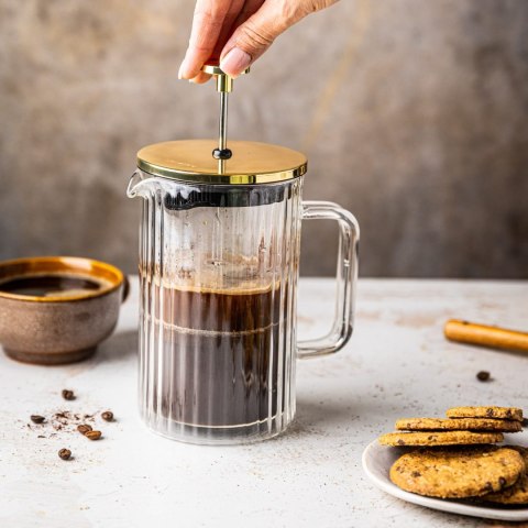 ZAPARZACZ DO KAWY HERBATY SZKLANY 1000ML FRENCH PRESS KLAUSBERG KB-7761 ZŁOTY ZAPARZACZ DO KAWY HERBATY SZKLANY 1000ML FRENCH PRESS KLAUSBERG KB-7761 ZŁOTY