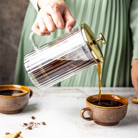 ZAPARZACZ DO KAWY HERBATY SZKLANY 1000ML FRENCH PRESS KLAUSBERG KB-7761 ZŁOTY ZAPARZACZ DO KAWY HERBATY SZKLANY 1000ML FRENCH PRESS KLAUSBERG KB-7761 ZŁOTY