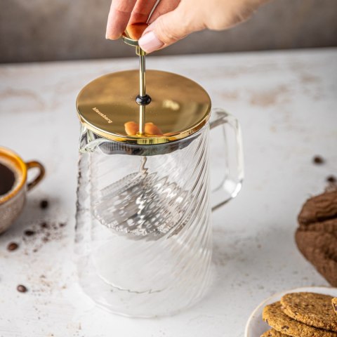 ZAPARZACZ DO KAWY HERBATY SZKLANY 1000ML FRENCH PRESS KLAUSBERG KB-7767 ZŁOTY ZAPARZACZ DO KAWY HERBATY SZKLANY 1000ML FRENCH PRESS KLAUSBERG KB-7767 ZŁOTY