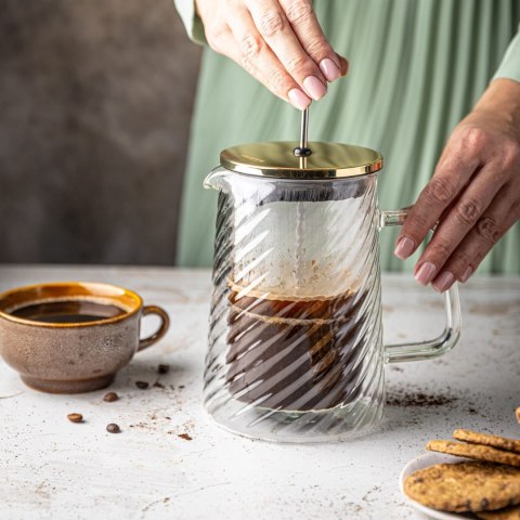 ZAPARZACZ DO KAWY HERBATY SZKLANY 1000ML FRENCH PRESS KLAUSBERG KB-7767 ZŁOTY ZAPARZACZ DO KAWY HERBATY SZKLANY 1000ML FRENCH PRESS KLAUSBERG KB-7767 ZŁOTY