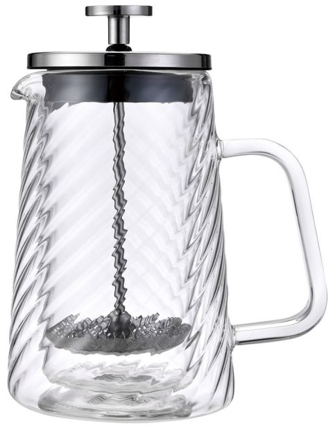 ZAPARZACZ DO KAWY HERBATY SZKLANY 350ML FRENCH PRESS KLAUSBERG KB-7762 SREBRNY ZAPARZACZ DO KAWY HERBATY SZKLANY 350ML FRENCH PRESS KLAUSBERG KB-7762 SREBRNY
