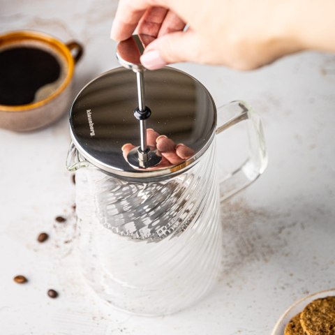 ZAPARZACZ DO KAWY HERBATY SZKLANY 350ML FRENCH PRESS KLAUSBERG KB-7762 SREBRNY ZAPARZACZ DO KAWY HERBATY SZKLANY 350ML FRENCH PRESS KLAUSBERG KB-7762 SREBRNY