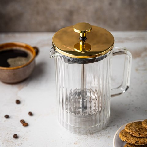 ZAPARZACZ DO KAWY HERBATY SZKLANY 600ML FRENCH PRESS KLAUSBERG KB-7760 ZŁOTY ZAPARZACZ DO KAWY HERBATY SZKLANY 600ML FRENCH PRESS KLAUSBERG KB-7760 ZŁOTY