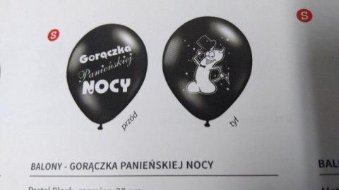 Balony 6szt fi-30 GORĄCZKA PANIEŃSKIEJ NOCY Balony 6szt fi-30 GORĄCZKA PANIEŃSKIEJ NOCY