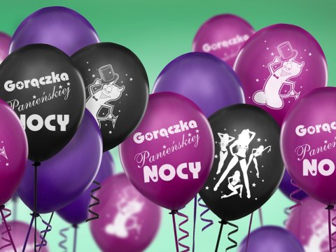 Balony 6szt fi-30 GORĄCZKA PANIEŃSKIEJ NOCY Balony 6szt fi-30 GORĄCZKA PANIEŃSKIEJ NOCY