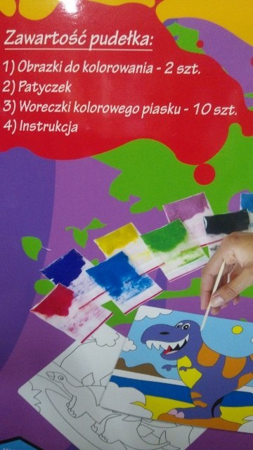 Piaskowe malowanki DINOZAURY Piaskowe malowanki DINOZAURY