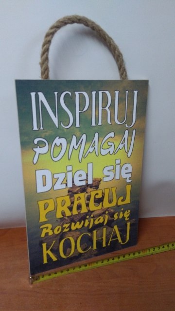 Tabliczka/obraz do zawieszenia 20x30 INSPIRUJ... Tabliczka/obraz do zawieszenia 20x30 INSPIRUJ...