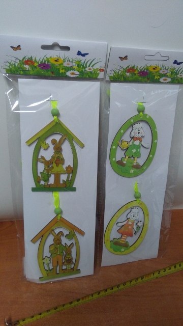 Zawieszka drewniana 2szt WIELKANOC SWF-16114 Zawieszka drewniana 2szt WIELKANOC SWF-16114