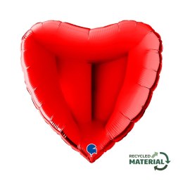 Balon Foliowy - Czerwone Serce, Walentynki, 79 cm Grabo Grabo