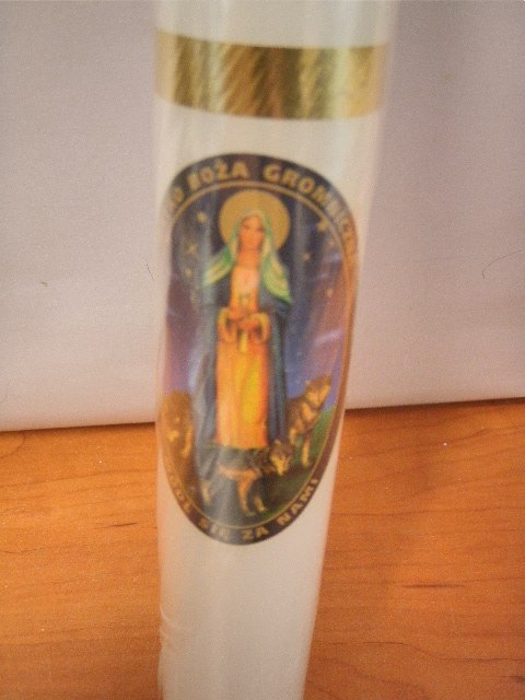 Gromnica biała 5szt. 40cm Matka Boska Gromniczna WILK | GZ-012 Gromnica biała 5szt. 40cm Matka Boska Gromniczna WILK | GZ-012