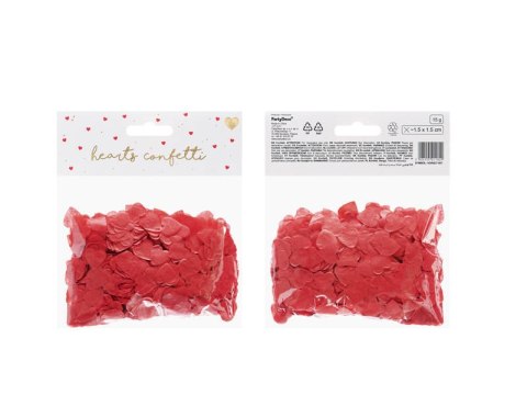 Konfetti Serca, 1,6x1,6 cm, czerwony, 15g Partydeco Konfetti Serca, 1,6x1,6 cm, czerwony, 15g Partydeco