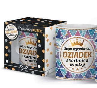 Kubek 300ml Jego wysokość Dziadek skarbnica wiedzy | 3309-BD2D Kubek 300ml Jego wysokość Dziadek skarbnica wiedzy | 3309-BD2D