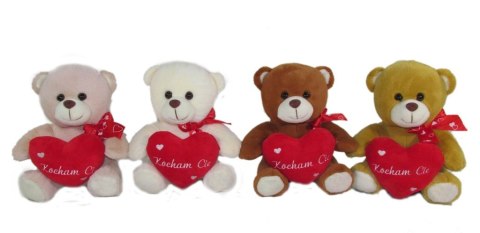 Miś pluszowy z sercem 21cm KOCHAM CIĘ M3663 Miś pluszowy z sercem 21cm KOCHAM CIĘ M3663