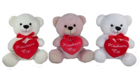 Miś pluszowy z sercem 30cm KOCHAM CIĘ M3669 Miś pluszowy z sercem 30cm KOCHAM CIĘ M3669