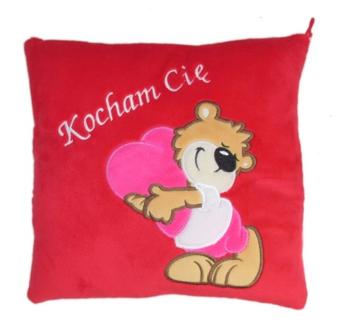 Poduszka pluszowa 25 x 25cm KOCHAM CIĘ P3331 Poduszka pluszowa 25 x 25cm KOCHAM CIĘ P3331