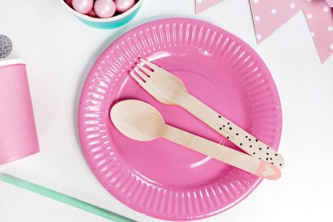 Sztućce drewniane, czarny, 16cm, 18 szt., 6 kompletów. Partydeco Sztućce drewniane, czarny, 16cm, 18 szt., 6 kompletów. Partydeco