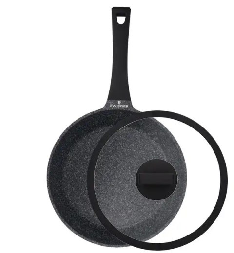 ZWIEGER BLACK STONE Patelnia 28cm+pokrywa 28cm ZWIEGER BLACK STONE Patelnia 28cm+pokrywa 28cm