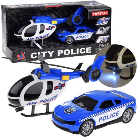 Zestaw pojazdów policyjnych auto helikopter dźwięk światło ZA4626 Zestaw pojazdów policyjnych auto helikopter dźwięk światło ZA4626