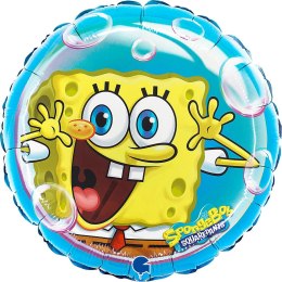 Balon Foliowy, okrągły, Spongebob, 46cm, Grabo Grabo