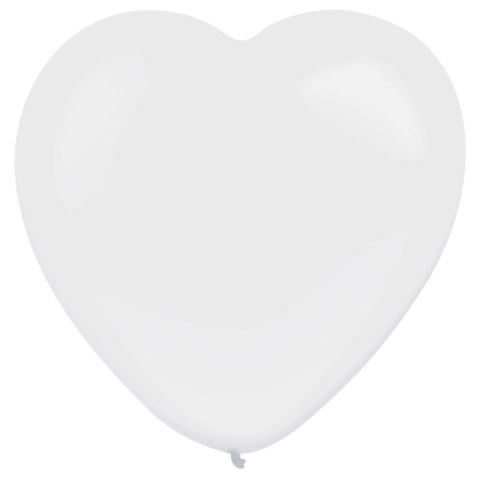 Balony Lateksowe Białe Serca, Decorator Standard Heart Frosty White, 30cm, 50 szt. Amscan / Anagram Balony Lateksowe Białe Serca, Decorator Standard Heart Frosty White, 30cm, 50 szt. Amscan / Anagram