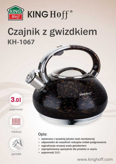 CZAJNIK 3.0L KiNGHOFF GOLD KH-1067 CZAJNIK 3.0L KiNGHOFF GOLD KH-1067