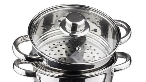 GARNKI DO GOTOWANIA NA PARZE 2.5L 18CM 3 EL. KiNGHOFF KH-3315 GARNKI DO GOTOWANIA NA PARZE 2.5L 18CM 3 EL. KiNGHOFF KH-3315