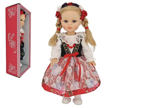 Lalka 38cm w stroju ludowym - krakowianka z polskim głosem śpiewa i mówi po polsku twarda Lalka 38cm w stroju ludowym - krakowianka z polskim głosem śpiewa i mówi po polsku twarda