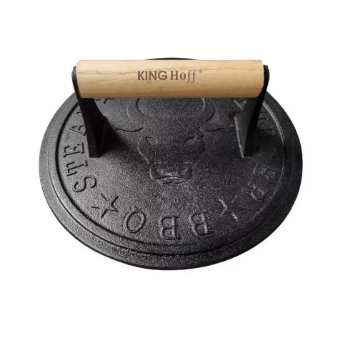 PRASKA ŻELIWNA DO MIĘSA BURGERÓW 22 CM KINGHOFF KH-1760 PRASKA ŻELIWNA DO MIĘSA BURGERÓW 22 CM KINGHOFF KH-1760