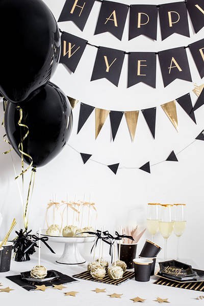 Tasiemka satynowa, wstążka czarna 6mm/25m Partydeco Tasiemka satynowa, wstążka czarna 6mm/25m Partydeco