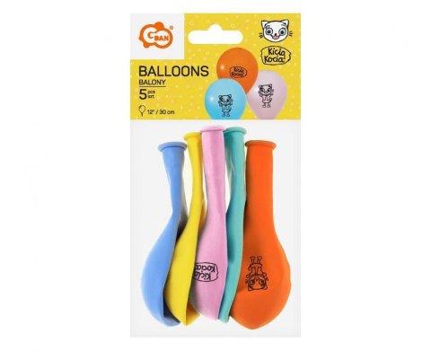 Balony Lateksowe, Bajka Kicia Kocia, 30cm, 5 szt. Godan Balony Lateksowe, Bajka Kicia Kocia, 30cm, 5 szt. Godan