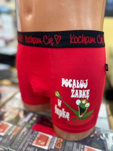 Bokserki POCAŁUJ ŻABKĘ W ŁAPKĘ Bokserki POCAŁUJ ŻABKĘ W ŁAPKĘ