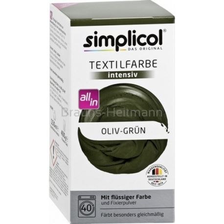 SIMPLICOL Barwnik do tkanin INTENSIV OLIWKA-ZIELEŃ 560g SIMPLICOL Barwnik do tkanin INTENSIV OLIWKA-ZIELEŃ 560g