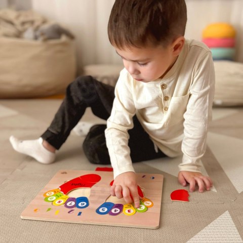 TOOKY TOY Edukacyjna Drewniana Układanka Dłonie i Stopy Nauka Liczenia i Kolorów TOOKY TOY Edukacyjna Drewniana Układanka Dłonie i Stopy Nauka Liczenia i Kolorów