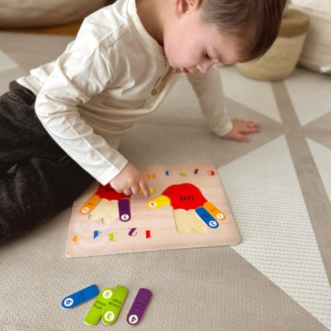 TOOKY TOY Edukacyjna Drewniana Układanka Dłonie i Stopy Nauka Liczenia i Kolorów TOOKY TOY Edukacyjna Drewniana Układanka Dłonie i Stopy Nauka Liczenia i Kolorów