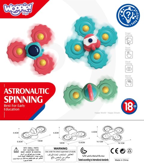 WOOPIE BABY Gryzak Spinner Wirujący z Przyssawką Zestaw 3 szt WOOPIE BABY Gryzak Spinner Wirujący z Przyssawką Zestaw 3 szt