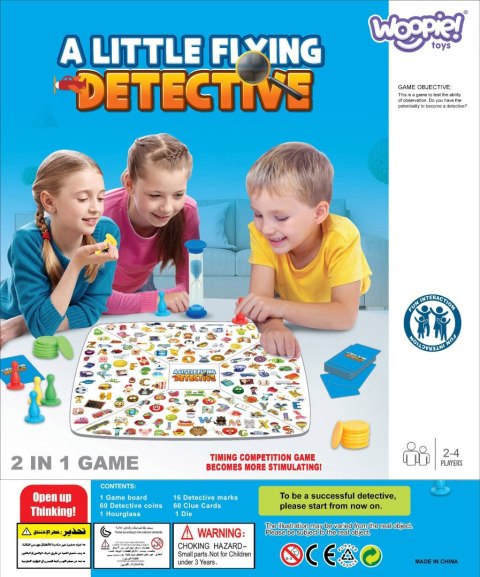 WOOPIE Gra Planszowa 2w1 Mały Detektyw + Chińczyk WOOPIE Gra Planszowa 2w1 Mały Detektyw + Chińczyk